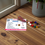 Natural Navratan Finger Mala 9+1 Beads, Handcrafted Multi-Stone 8mm Beads, Lab Certified