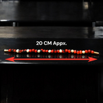 Natural Red And White Gunja Bracelet – Lab Certified - Malawala