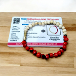 Natural Red And White Gunja Bracelet – Lab Certified - Malawala