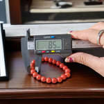 Natural Red Jasper Bracelet with 8mm beads, stretchable, lab-certified, ideal for meditation, healing, and protection