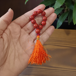 Natural Red Jasper Finger Mala 9+1 beads, 8mm bead size, lab-certified, ideal for meditation, prayer, and Reiki healing