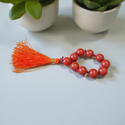 Natural Red Jasper Finger Mala 9+1 beads, 8mm bead size, lab-certified, ideal for meditation, prayer, and Reiki healing