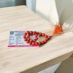 Natural Red Jasper Mala 27+1 beads with 8mm bead size, lab-certified, energized for spiritual, healing, and protective use