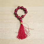 Natural Red Sandalwood (Lal Chandan) Finger Mala with 9+1 lab-certified fragrant red beads, handcrafted for meditation, mantra chanting, and deeper focus by MALAWALA