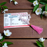 Natural Rose Quartz Finger Mala with 9+1 polished pink beads, handcrafted for meditation, emotional healing, and inner peace