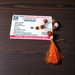 Natural Rudraksha Crystal Finger Mala 9+1 Beads, Rudraksha Sphatik Mala 8-9mm, Lab Certified