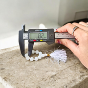 Natural White Agate (Safed Hakik) Finger Mala with 9+1 polished 8mm beads, ideal for meditation, chanting, healing, and puja rituals