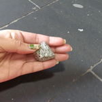 Natural certified raw pyrite stone crystal cluster in metallic gold color used for wealth, vastu, manifestation, healing, and protection