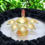 Panch Mukhi Jyot For Aarti With Handle | 100% Pure Brass Jyot Malawala