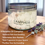 Premium Kapoor Cubes for Daily Puja, Natural Camphor for Aarti & Havan – 100g Jar – Malawala