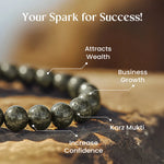 Raw Pyrite Bracelet - Natural Raw Pyrite for Abundance & Protection with Lab Certificate - Malawala