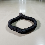 Set of 2 Handmade Black Dhaga Bracelets for Nazar Suraksha, adjustable sacred thread for spiritual protection and daily use