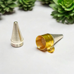 Set of 5 Triloh Taweez spiritual amulets made with copper, brass, and iron, including a free Bhojpatra sheet for personalized prayers