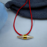 Set of 5 Triloh Taweez spiritual amulets made with copper, brass, and iron, including a free Bhojpatra sheet for personalized prayers