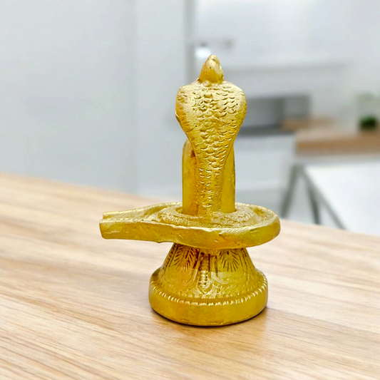 Shivling in Brass with Sheshnaag | Malawala