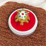 Tortoise Ring | White Zircon in Gold Plated Stylish Ring - Malawala