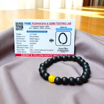 Twin Flame Couple Bracelet – 8MM Lab Certified Yellow Agate & Ebony Stones | Malawala