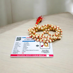 White Gunja Mala - Natural Safed Gunja / Ratti Mala 5mm Beads with Lab Certificate - Malawala