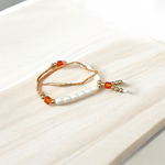 White Moti Mala with 108 Beads for Temple Worship and Idol Decoration