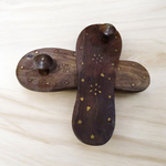 Wooden Charan Paduka | Wooden Khadau | Wooden Slipper for Wearing | Malawala |