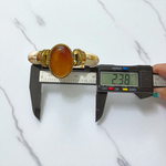 Yellow Agate (Yellow Hakik) Bracelet with 8mm polished beads on stretchable thread, lab certified and handcrafted