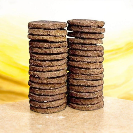 Cow Dung Cake Set of 21 | Eco-Friendly Fuel Option