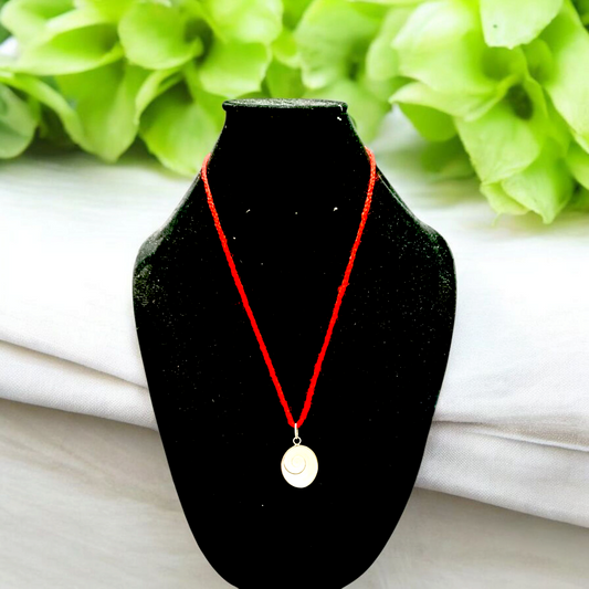 Gomti Chakra Silver Locket for Protection & Positivity