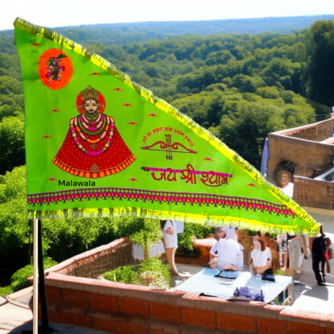 Khatu Shyam Ji Green Flag 40x60 Inch Jhanda