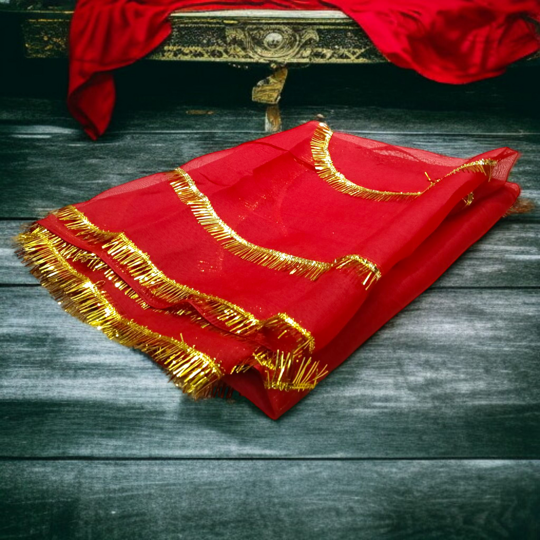 Lal Chunni 2 Meter for Puja | Mata Rani Red Chunri