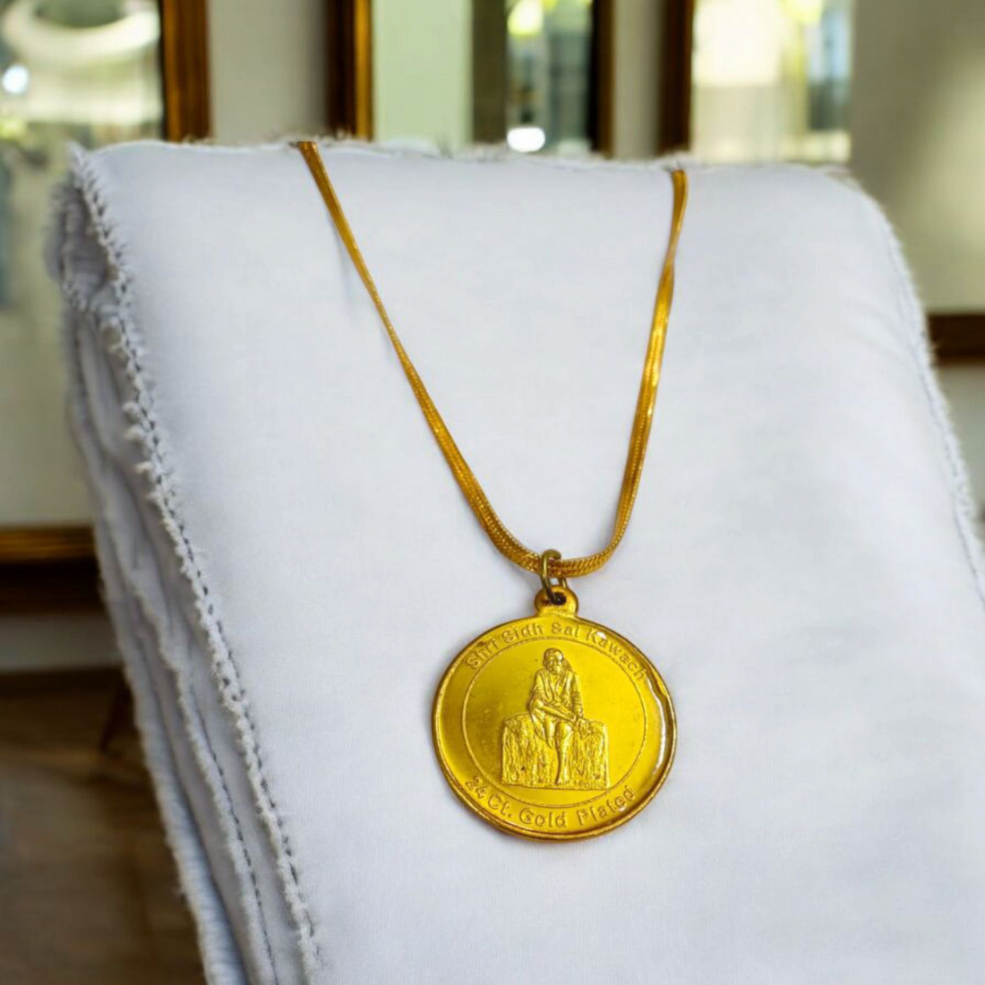 Sai Kawach Brass Pendant – Protection & Blessings