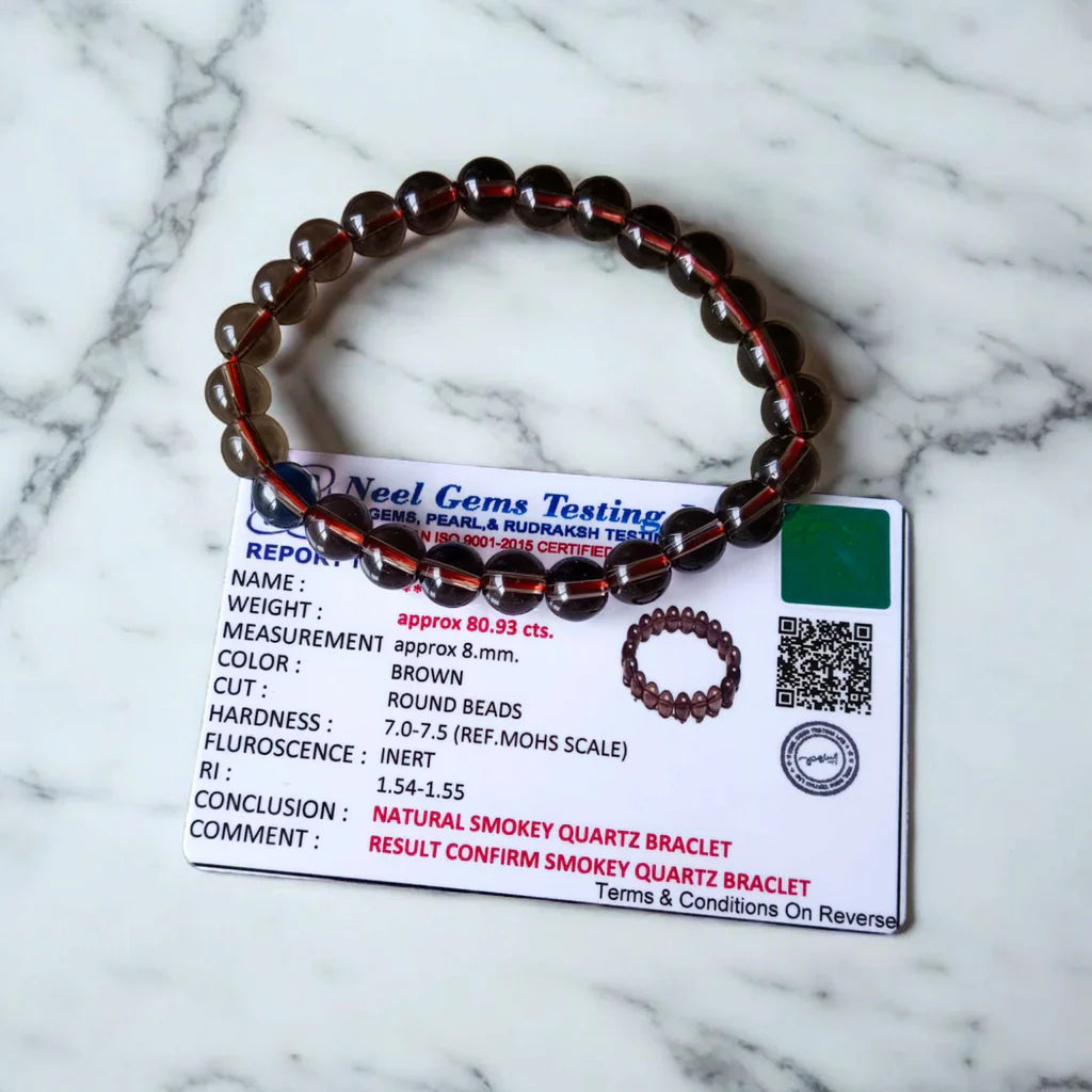 Smokey Quartz Bracelet for Grounding & Healing