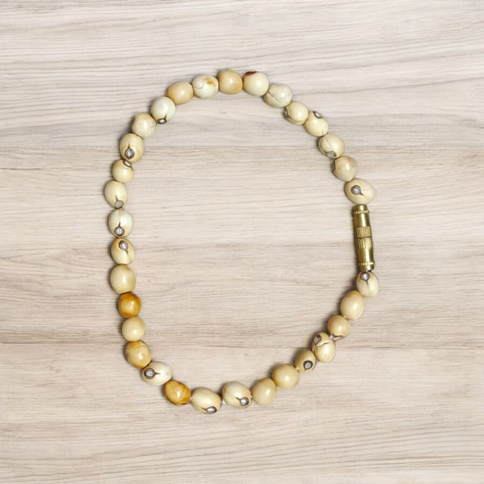 White Gunja Bracelet for Purity & Protection | Malawala