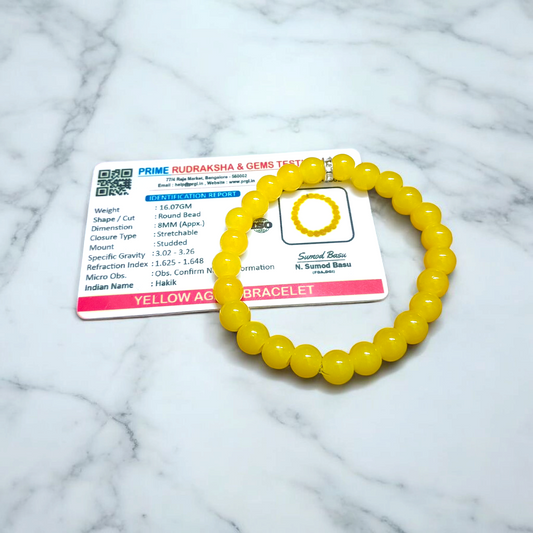 Yellow Hakik Bracelet for Confidence & Positive Energy
