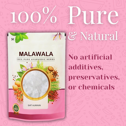 100g pack of Sat Ajwain (Thymol Crystals) used in tantric rituals, energy cleansing, and spiritual fumigation
