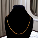 21-inch artificial gold chain with 1 gram gold plating in Nawabi vintage design, suitable for both boys and girls, displayed elegantly on a neutral backdrop