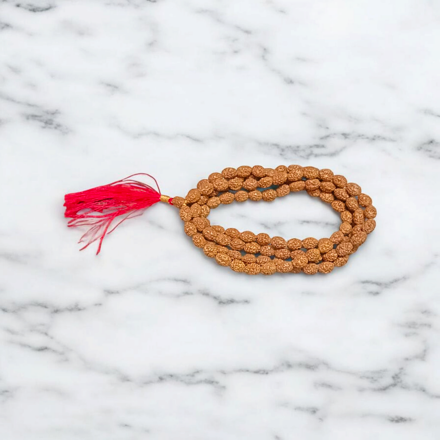 3 Mukhi Rudraksha Mala 108+1 Beads Lab Certified | Malawala