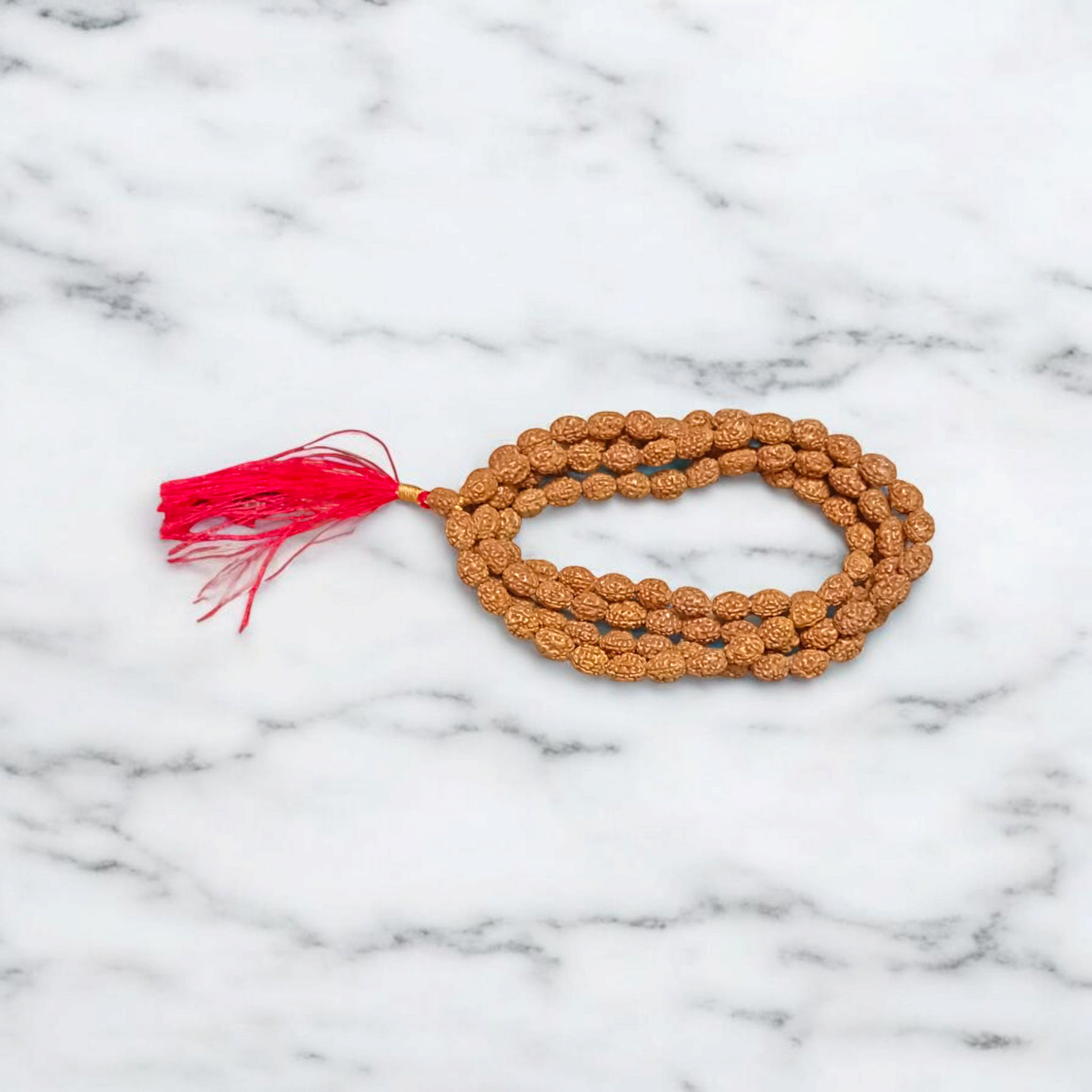 3 Mukhi Rudraksha Mala 108+1 Beads Lab Certified | Malawala