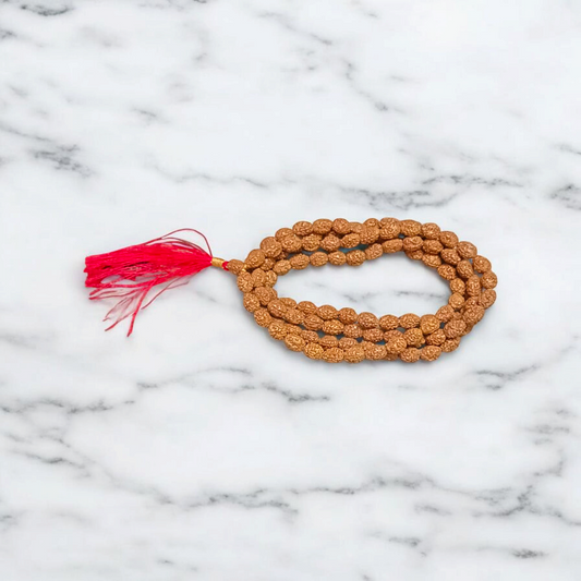3 Mukhi Rudraksha Mala 108+1 Beads Lab Certified | Malawala