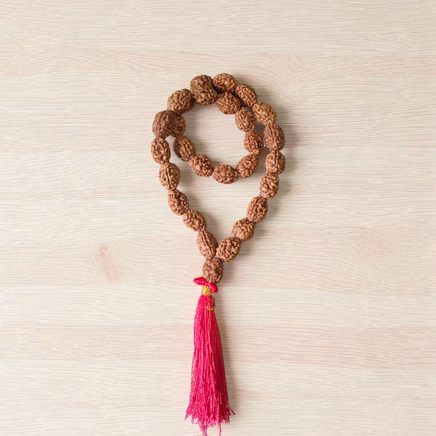 3 Mukhi Rudraksha Mala 27+1 Beads Lab Certified | Malawala