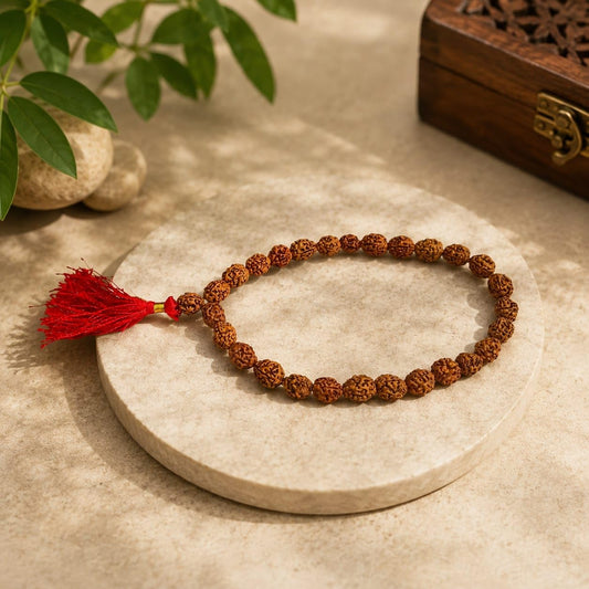 4 Mukhi Rudraksha Mala 27+1 Beads Lab Certified | Malawala
