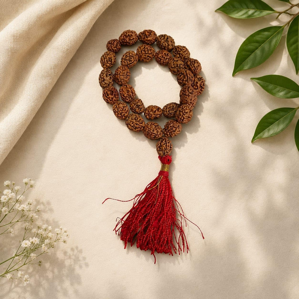 4 Mukhi Rudraksha Mala 27+1 Beads Lab Certified | Malawala
