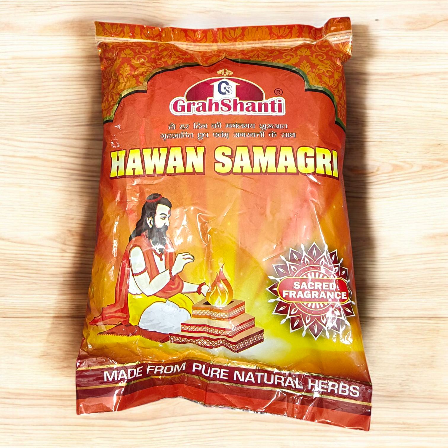 500GM pack of MALAWALA Hawan Samagri – natural herbal blend for sacred rituals and fire ceremonies