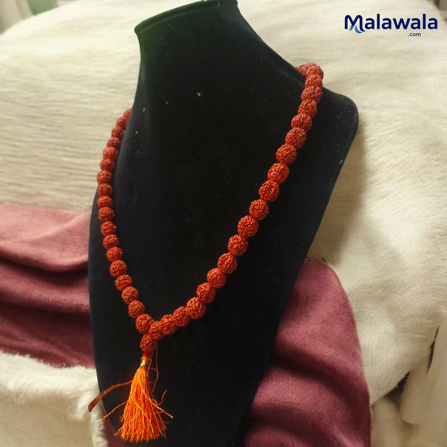 5 Mukhi Rudraksha Mala 108+1 Beads 10-11MM Lab Certified | Malawala