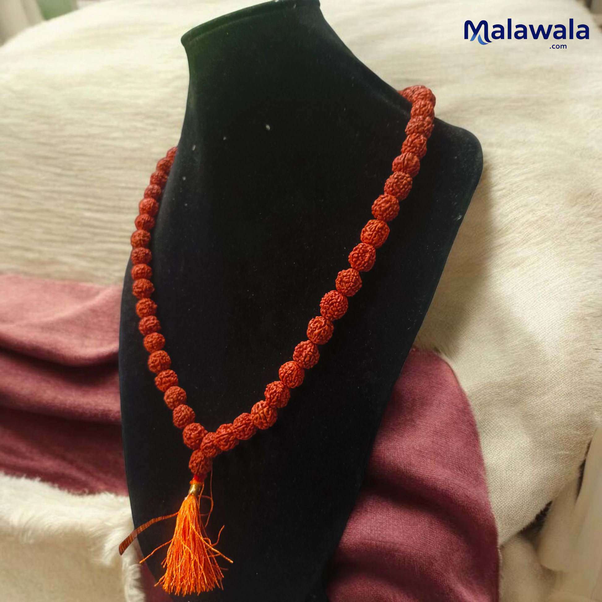 5 Mukhi Rudraksha Mala 108+1 Beads 10-11MM Lab Certified | Malawala