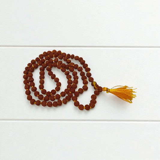 5 Mukhi Rudraksha Mala 108+1 Beads 5MM Lab Certified | Malawala