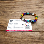 7 Chakra with Mix Agate Evil Eye Bracelet – 8mm – For Unisex Wear - Malawala