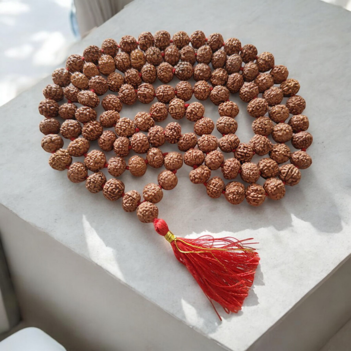 7 Mukhi Rudraksha Mala 108+1 Beads Lab Certified | Malawala