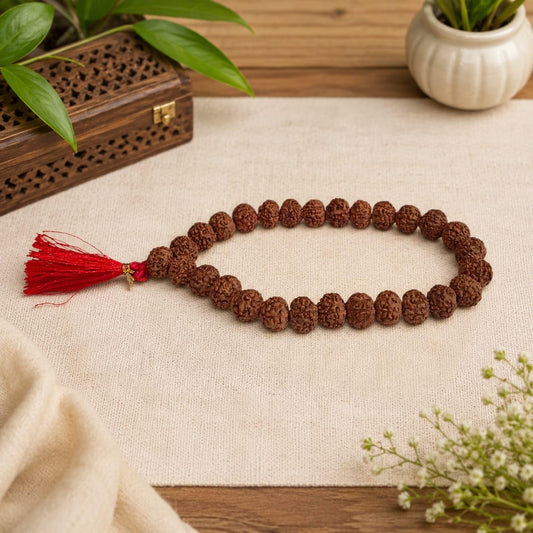 7 Mukhi Rudraksha Mala 27+1 Beads Lab Certified | Malawala