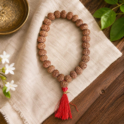 7 Mukhi Rudraksha Mala 27+1 Beads Lab Certified | Malawala