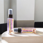 A 25ml bottle of MALAWALA OUD Spray Attar, Shri Bhairav Special alcohol-free natural OUD fragrance for puja, meditation, and daily spiritual use